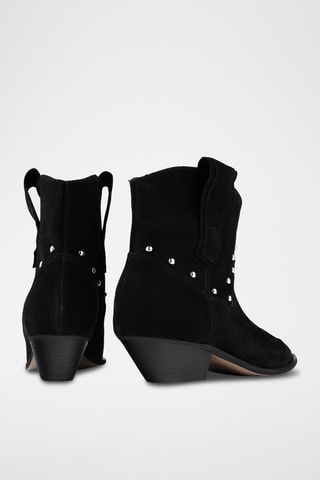 Nubuck Enkellaarzen Texas - Zwart