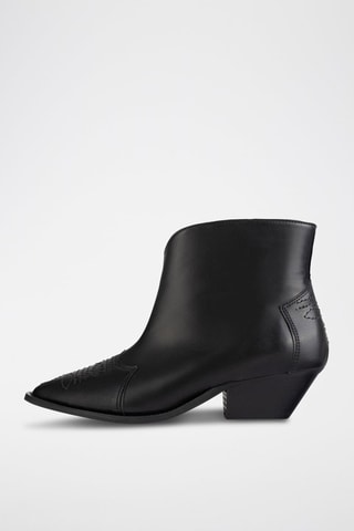 Botins em couro Capital City - Preto