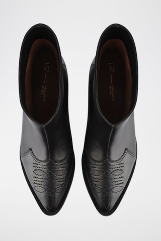 Botins em couro Capital City - Preto