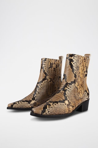 Leren Chelsea Boots Mastermind - Beige