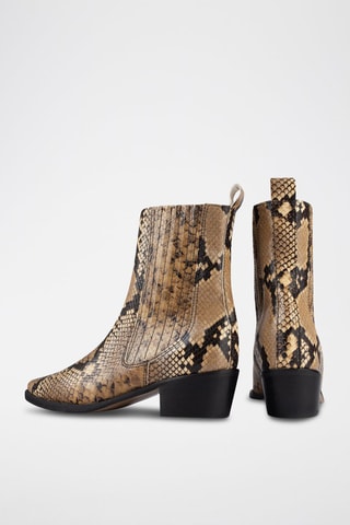 Leren Chelsea Boots Mastermind - Beige