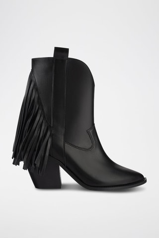 Leren Enkellaarzen Let me be Free - Zwart 