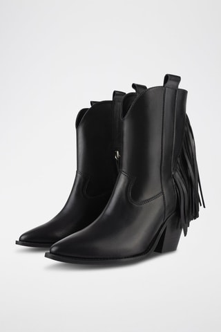 Leren Enkellaarzen Let me be Free - Zwart 