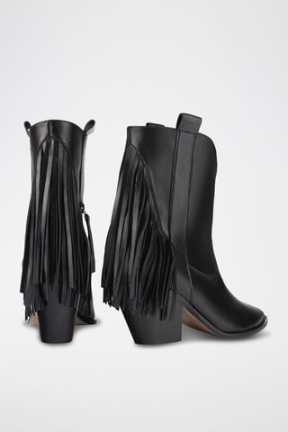 Leren Enkellaarzen Let me be Free - Zwart 