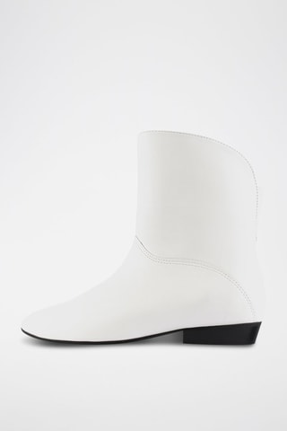 Leren Enkellaarzen Gimme Shelter - Wit