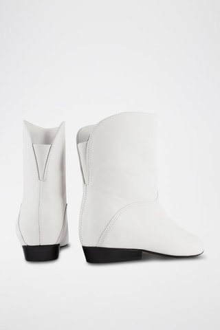 Leren Enkellaarzen Gimme Shelter - Wit