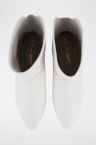 Leren Enkellaarzen Gimme Shelter - Wit