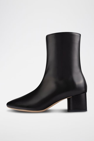 Botins em couro Simple One - Preto