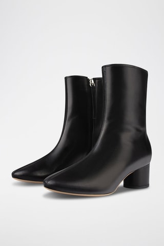 Botins em couro Simple One - Preto