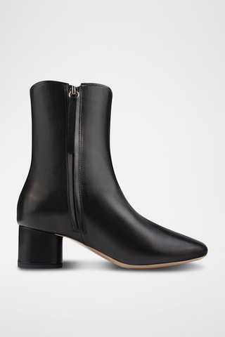 Botins em couro Simple One - Preto