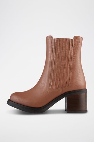 Botins em couro Breathe Deeper - Castanho