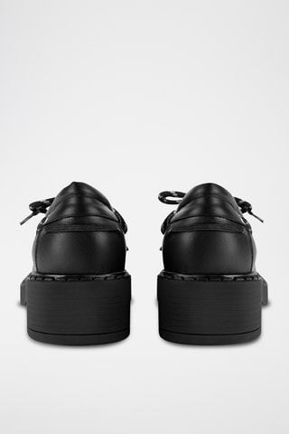 Sapatos de vela de salto em couro Sdust - Preto