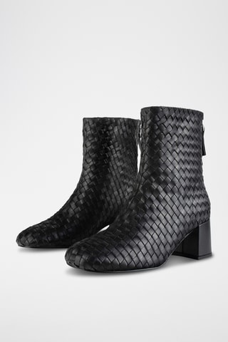 Leren Enkellaarzen Alptb - Zwart