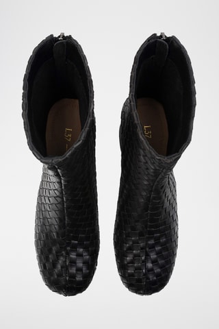 Leren Enkellaarzen Alptb - Zwart