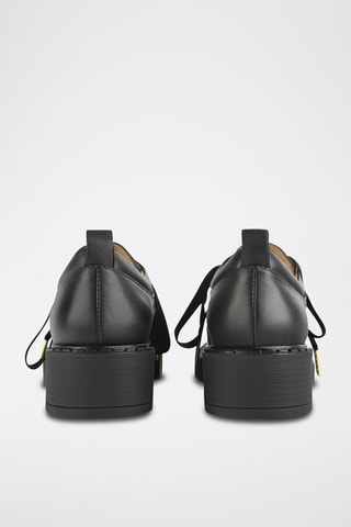 Derbies de salto em couro Zgg - Preto