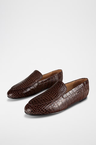 Mocassins em couro Cosw - Castanho