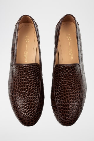 Mocassins em couro Cosw - Castanho