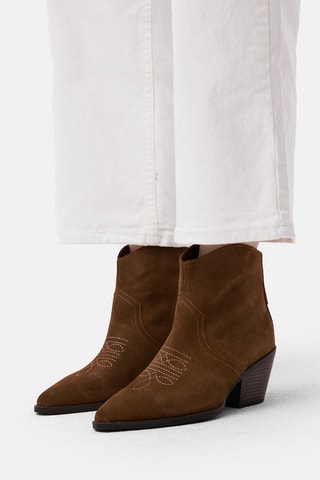 Nubuck Enkellaarzen Itsnts - Camel