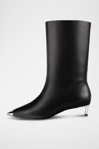 Leren Enkellaarzen Plagaz - Zwart