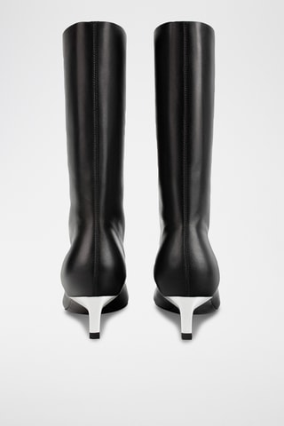 Leren Enkellaarzen Plagaz - Zwart