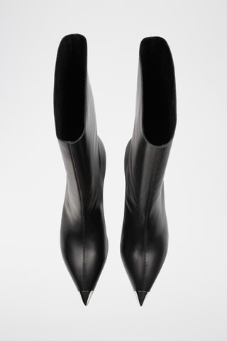 Leren Enkellaarzen Plagaz - Zwart