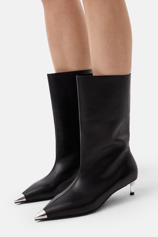 Leren Enkellaarzen Plagaz - Zwart