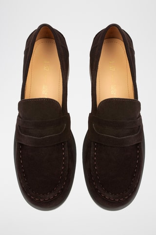Mocassins em nobuck Gadv - Castanho-escuro