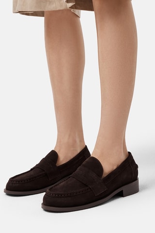 Mocassins em nobuck Gadv - Castanho-escuro