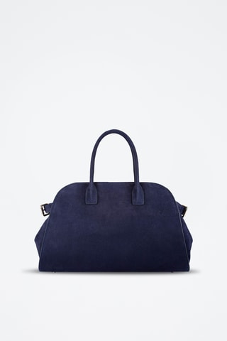Nubuck Handtas - Donkerblauw