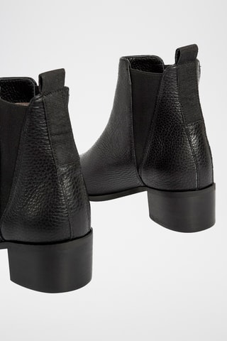 Leren Enkellaarzen Nrs - Zwart