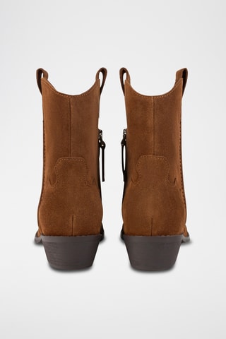 Leren Enkellaarzen Wbs - Bruin