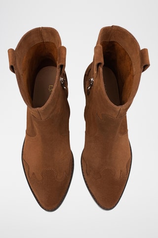 Leren Enkellaarzen Wbs - Bruin