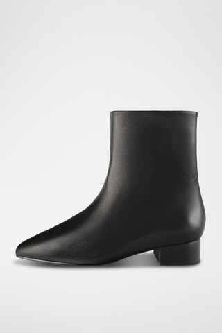 Leren Enkellaarzen Ravg - Zwart