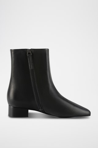 Leren Enkellaarzen Ravg - Zwart