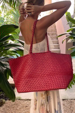 Leren Shopper Sumaff - Rood