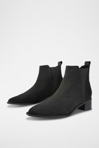 Nubuck Enkellaarzen Nrs - Zwart