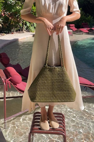 Leren Shopper Sumaff - Kaki