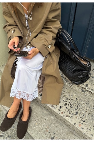 Mules forrados em nobuck Etsil - Castanho-escuro