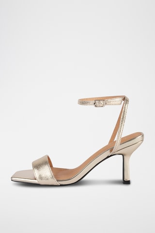 Leren Sandalen met Hak Greye - Goudkleurig