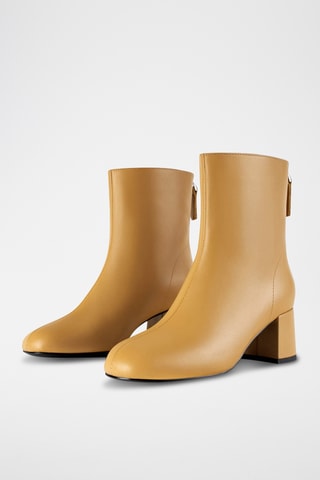 Leren Enkellaarzen Alptb - Camel