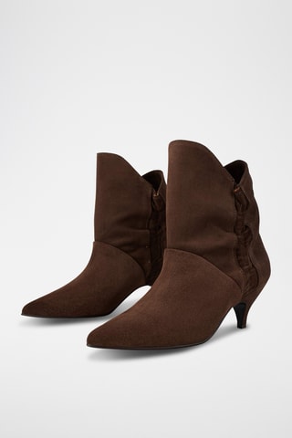 Nubuck Enkellaarzen Mmly - Bruin