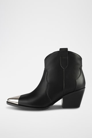 Leren Enkellaarzen Mans - Zwart