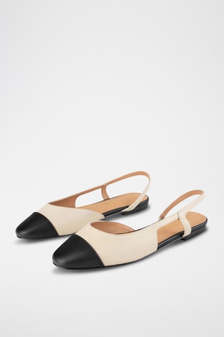 Leren Ballerina's Aso - Nude