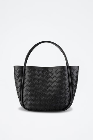 Leren Shopper Ptbasket - Zwart