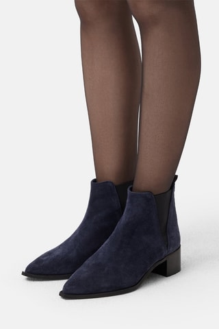 Nubuck Chelsea Boots Nrs - Marineblauw