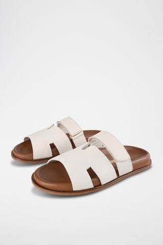 Leren Muiltjes Sunkiss - Wit