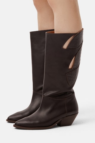 Botas em couro Eou - Castanho