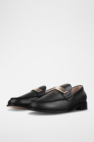 Mocassins em couro Ets - Preto