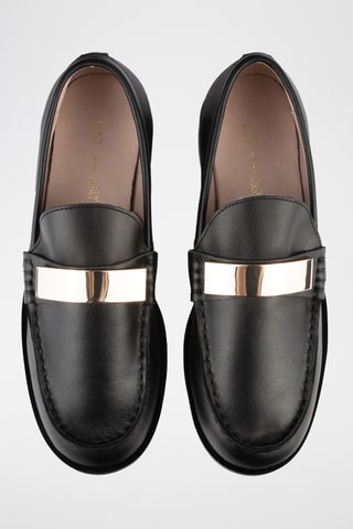 Mocassins em couro Ets - Preto