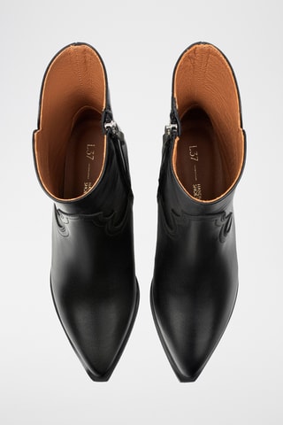 Leren Enkellaarzen Gws - Zwart